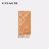 蔻驰（COACH）【品牌直供】男女同款流苏绵羊毛围巾驼色CU807礼物次日达