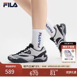 斐乐【杨幂同款】跳跳鞋|FILA女鞋夏季透气芭蕾鞋德训鞋薄底休闲鞋 黑/南极灰-SM 37.5