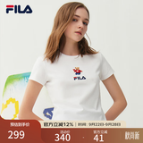 斐乐（FILA） 女装官方女士短袖T恤夏季休闲运动内搭t恤百搭短T上衣 标准白-F51W328152FWT L （170/88A/L）