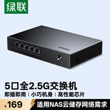绿联2.5G交换机5口2.5G电口 网络分线器一分二/四 4口网络交换器家用HUB分流器 通用NAS光猫55616  