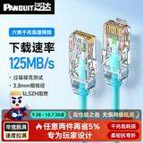 泛达 泛达六类细网线CAT6类千兆跳线POE监控办公家用水晶头宽带成品网线 冰湖蓝 10米