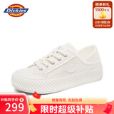 Dickies女士帆布鞋潮流休闲鞋子布鞋低帮百搭平底鞋 米色 37