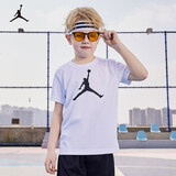 NIKE JORDAN 耐克AJ童装男童DRI-FIT速干短袖T恤2025夏季儿童运动上衣 纯白色【速干科技】 160 /76 【建议身高152-158cm】