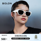 BOLON暴龙眼镜【杨紫同款】墨镜女猫眼宽腿太阳镜偏光遮阳近视BL3195 C90-米白色