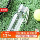 乐扣乐扣（LOCK&LOCK）夏季运动水杯简约塑料杯户外便携水壶男女学生杯子白色350ML