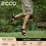 爱步（ECCO）户外凉鞋男鞋 男士透气魔术贴沙滩休闲鞋子 越野069564 黑色/灰色06956450034 41