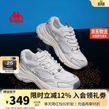 卡帕（Kappa）男鞋秋季网面运动鞋子男款厚底增高老爹鞋休闲跑步鞋 经典白 40