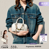 纽芝兰（NUCELLE）糖果保龄球包轻奢小众女包2026新款牛皮包包斜挎波士顿包生日礼物