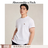 Abercrombie & Fitch经典小麋鹿图案情侣柔软纯棉短袖T恤上衣26春夏男装124-6014 白色 S (175/92A)
