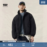 Levi's李维斯情侣同款简约休闲轻薄防寒舒适保暖羽绒服休闲外套 黑色 2XL 女生建议拍小一码