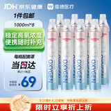 维德（WELLDAY）氧气瓶便携供氧器孕妇老人便携吸氧瓶高原旅游应急氧气罐1000ml*8