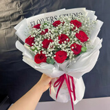 莱一刻鲜花速递玫瑰花束礼盒表白送女友老婆生日礼物全国同城配送 11朵红玫瑰花束【一生一世】