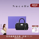 纽芝兰（NUCELLE）飞马波士顿包2026轻奢小众斜挎女士包包真皮手提包情人节生日礼物