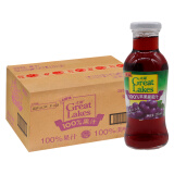 大湖大湖果汁红葡萄汁果蔬汁明朗 255mL24瓶1箱100%苹果葡萄汁