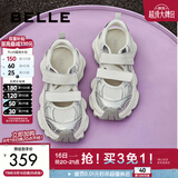 百丽（Belle）镂空运动风小空调休闲鞋女老爹鞋运动凉鞋B1851AM5 银色 35 (225mm)