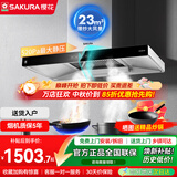 樱花（SAKURA）抽油烟机家用欧式顶吸式23立方大风量挥手智控脱排吸油烟机520Pa强静压自清洗 CXW-360-TC02【双层净滤油网单烟机】