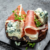 欧格利司（Ogroleass） 波兰进口牧森蓝纹奶酪 丹麦贝斯隆蓝纹干酪芝士Bluecheese臭芝士 蓝纹奶酪+西班牙火腿-组合 100g*2盒