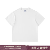 瞬时山野NOTHOMME潮牌夏季男款简约纯色圆领T恤情侣装宽松打底衫 大白色230g S (165)