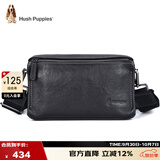 暇步士（Hush Puppies）窄肩带斜挎单肩包头层牛皮男大容量复古邮差挎包休闲简约生日礼物