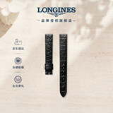 浪琴（LONGINES）嘉岚系列 女士半哑光黑色牛皮革表带L682101237 