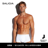 撒利加（SALIGIA）柱纹平角四角内裤男性感莫代尔莱赛尔棉透气新款 莫代尔3件【白+白+白】【细腻柔软】 L