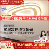 欧普照明（OPPLE）吸顶灯客厅卧室灯智控调光LED照明灯具三角卧大瓦数简约欧式 悦致