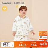 巴拉巴拉balaOne婴儿套装宝宝睡衣男女童长袖家居服夹棉208425134202