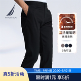 诺帝卡（NAUTICA）【暖氧吧】男装秋冬保暖纱舒适亲肤休闲长裤男PE3301 黑色0TB 30