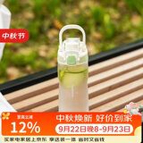 乐扣乐扣（LOCK&LOCK）人鱼线塑料运动水杯夏天便携水壶带刻度提手男女水杯子520ML绿色