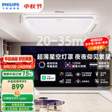 飞利浦（PHILIPS）客厅吸顶灯全光谱护眼智能灯具接入米家APP简约大灯120W[包安装]