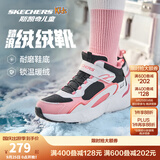 Skechers斯凯奇儿童秋冬休闲男女童二棉鞋轻质加绒保暖靴405222L/302583L 女童/黑色/白色/粉红色/BKWP 34