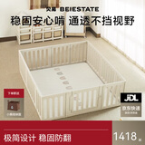 贝易游戏围栏爬爬垫婴儿防护栏地上整体垫xpe彩虹小房子围栏180*200+2