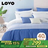 LOVO罗莱家纺 全棉四件套100%纯棉斜纹床单被套枕套双人220*240cm