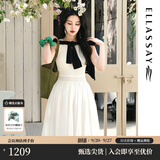 歌力思（ELLASSAY）【杨汝晴同款】莱赛尔针梭拼接白色仙女初恋连衣裙夏新款B-Y007 纯净白 S