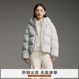 爱居兔（EICHITOO）保暖蓬松短款羽绒服冬季新款女连帽新年冬外套EWRAJ4Q705A 浅蓝08 M