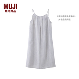 MUJI 女式 汉麻水洗吊带连衣裙 女装裙子连身裙 26年夏季 BC2S2A6S 米白色条纹 S （155/80A）