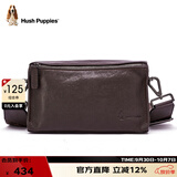 暇步士（Hush Puppies）斜挎包单肩包牛皮男大容量复古邮差小挎包休闲简约生日礼物