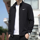 耐克（NIKE）外套男士 2026春秋季新款跑步运动服装休闲衣开衫保暖男通勤夹克 【针织/立领】Dri-FIT导湿速干/跑步健身/晒图-5 S 【165】体重90~110斤左右
