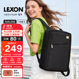 乐上（LEXON）时尚轻便女士双肩包14英寸商务笔记本电脑包通勤背包旅行包梦幻黑