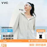 VVC防晒衣服女冰丝凉感透气防紫外线披肩城市轻户外短外套 浅灰色1.0