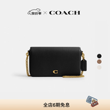蔻驰（COACH）女士经典标志MILA通勤斜挎包单肩包老花复古链条女包 B4/黑色