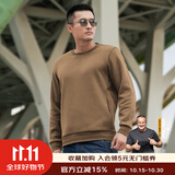 龙牙新款龙牙重型基础款圆领战术卫衣男套头衫运动服饰秋冬百搭款 咖色 M 175/96A（150-165斤）