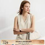 AMII女装2026职业西服套装女夏季新款休闲外套时尚西装两件套 杏色(吊带背心) M (160)