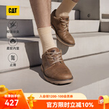 CAT卡特秋季男士户外休闲百搭牛皮低帮休闲鞋皮鞋通勤鞋 浅褐 45