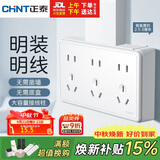 正泰（CHNT）明装开关插座面板 1c系列  十五孔插座