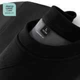 JEANSWEST LIFE真维斯加绒卫衣男秋冬季加厚保暖外套三角设计重磅灰色圆领上衣男