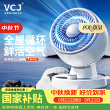 VCJ【德国品牌】空气循环扇电风扇家用台式桌面节能轻音 机械旋钮可摇头3m线 DQ19R
