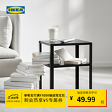 宜家（IKEA）KNARREVIK科纳列维克收纳床边桌家用落地搁架床头置物架 黑色