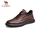 骆驼（CAMEL）男士休闲季商务通勤软底舒适运动皮鞋 G13A155075 棕色 42