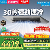 美的厨房空调专用机 嵌入式大1.5匹单冷一级能效双排铜管防油烟CKF-35FW/BN1Y-FG100钛钢灰